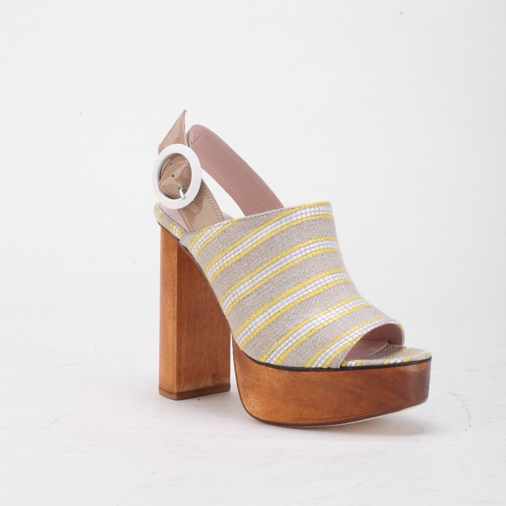 Leandra Medine Heeled Clogs with Wooden Sole, New!